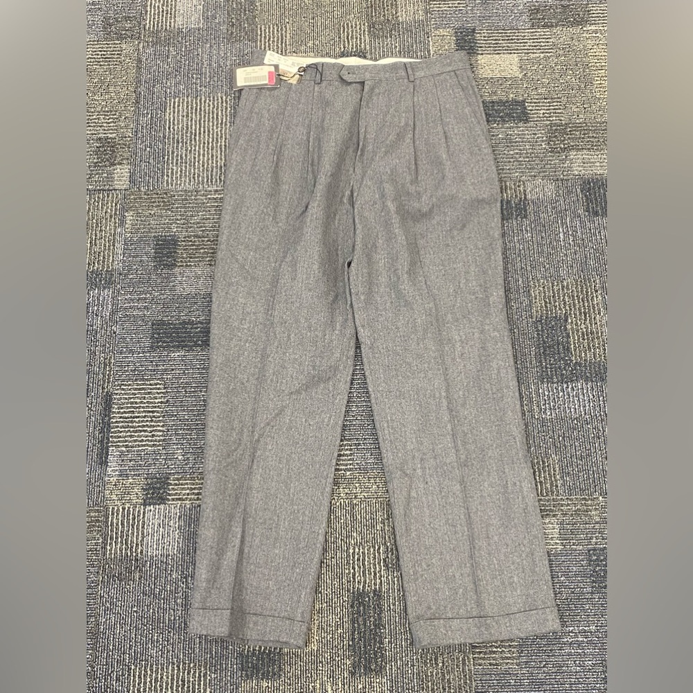 Men’s Wool Pleated Executive Collection Pleated pants 36x32 NWT